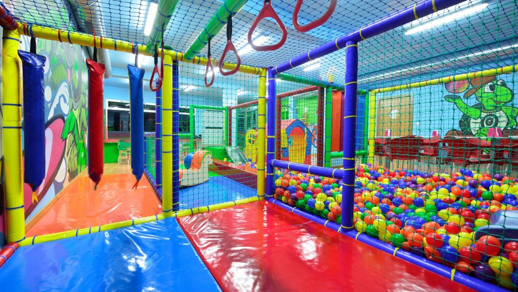 Indoor playground with different play areas