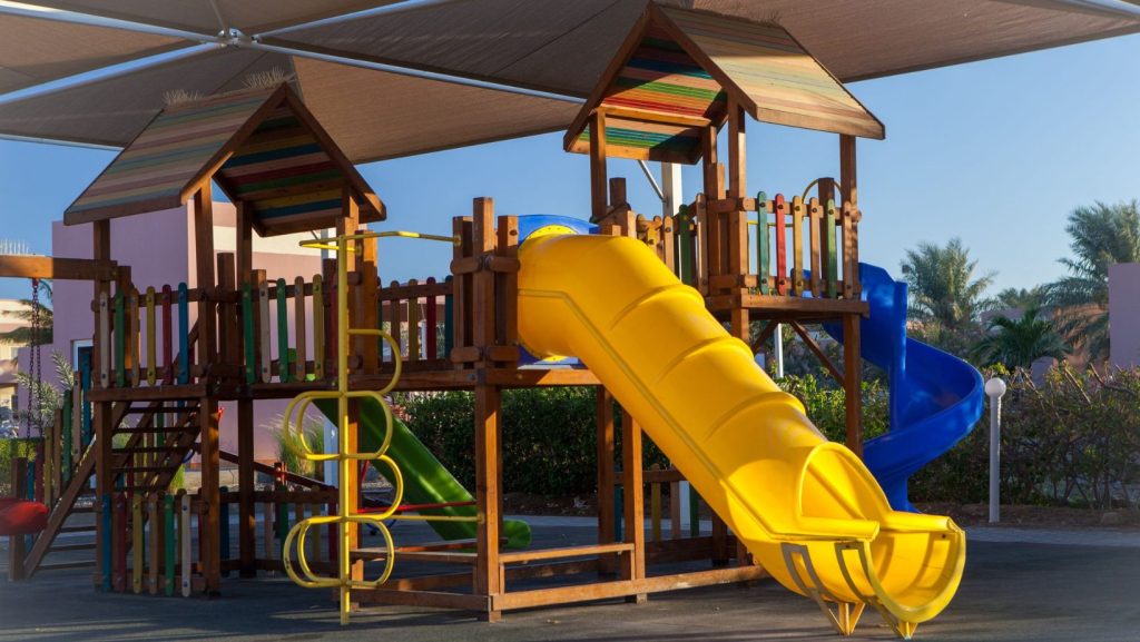 Colorful playground equipment