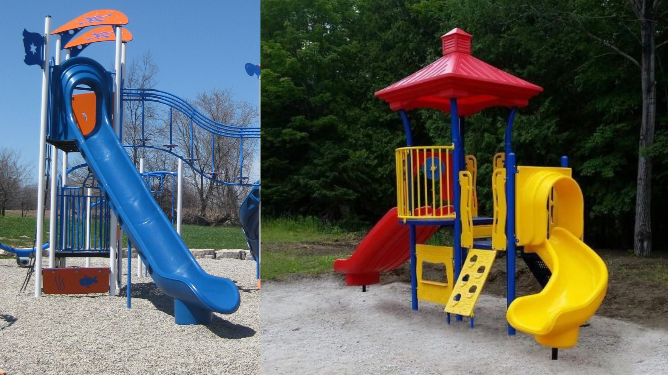 Two different SPI playgrounds at parks